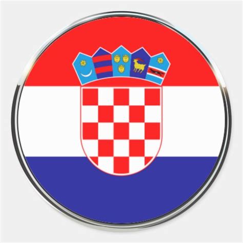 Croatian Coat of Arms | Hrvatski grb Classic Round Sticker | Zazzle.com