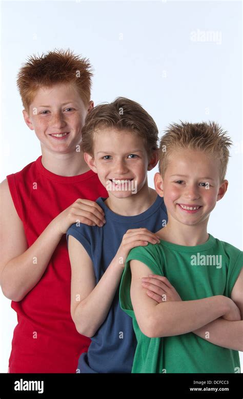 Portrait of three brothers Stock Photo - Alamy