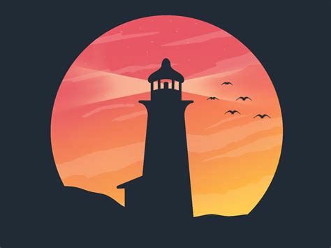 Lighthouse illustration by Grapho Creative Studio on Dribbble