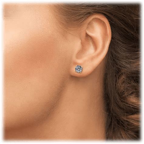 Meh: 14K Gold Simulated Diamond Stud Earrings