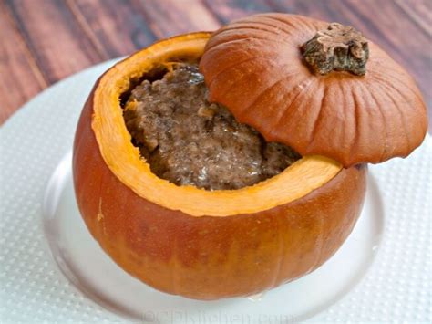 Halloween Meatloaf-Filled Pumpkin Recipe | CDKitchen.com