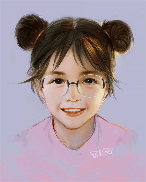 ArtStation - My Daughter, Peter Xiao | Portrait cartoon, Art, Cartoon character design