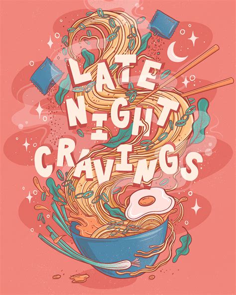 Late Night Cravings Ramen Lettering — Belinda | Lettering Artist and Illustrator