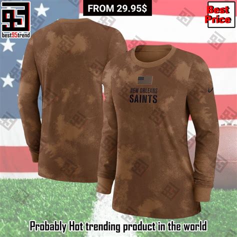 New Orleans Saints Nike 2023 Salute to Service Long Sleeve ...