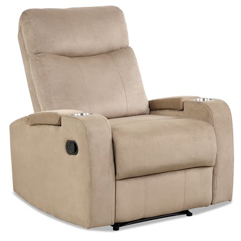 Costway Recliner Chair Single Sofa Lounger with Arm Storage & Cup Holder Brown - Walmart.com