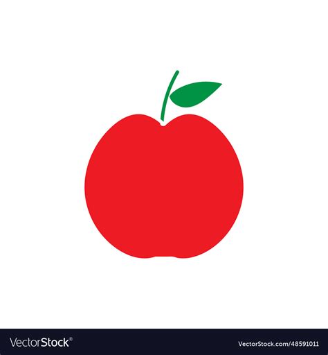 Apple icon design template isolated Royalty Free Vector