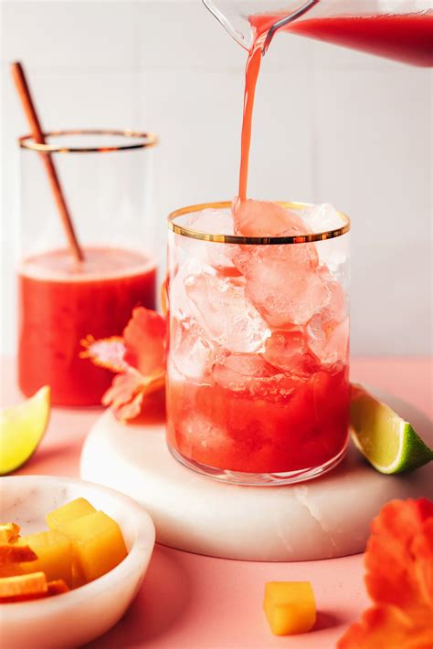 Sparkling Hibiscus Orange Mocktail - Minimalist Baker Recipes