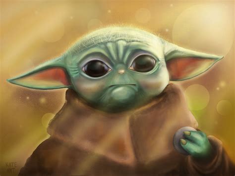 Grogu, baby Yoda :) Photoshop art. by Kateryna Antonenko on Dribbble