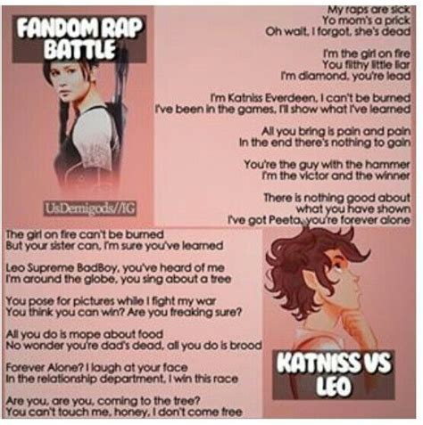 Fandom Rap Battle: Katniss vs Leo. Who won? | Percy jackson memes ...