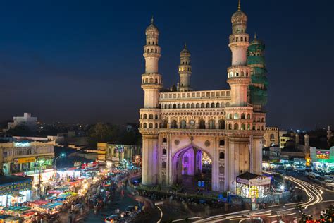 Beauty of Charminar at night : india