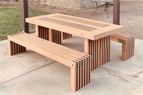 Simple Picnic Table Plans 2x4 Outdoor Furniture DIY, Easy to Build ...