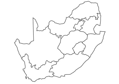 Outline Map Of South Africa | South africa map, Africa map, Africa outline