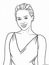 Miley Cyrus Celebrity Coloring Pages Printable sketch template