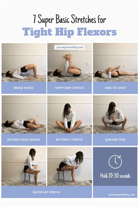 10 Minute Hip Flexor Stretches | Hip strengthening exercises ...