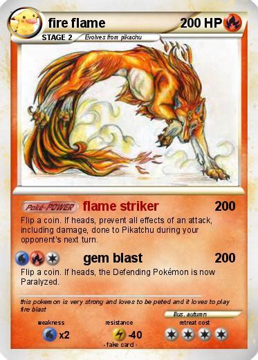 Pokémon fire flame 27 27 - flame striker - My Pokemon Card