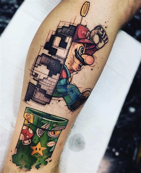 This Mario themed tattoo is super cool looking! : r/gaming