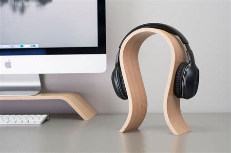 Wooden Headphones Stand Holder for Home Office Desk | Etsy UK