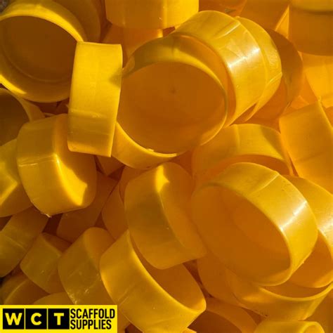 Yellow Tube End Caps | WCT Scaffold