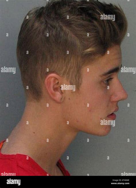 Justin Bieber mugshot, profile Stock Photo - Alamy