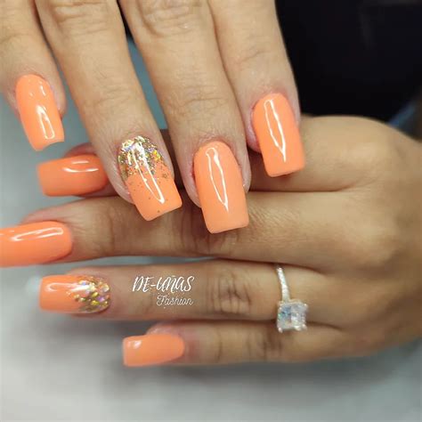 Pastel Orange Nails