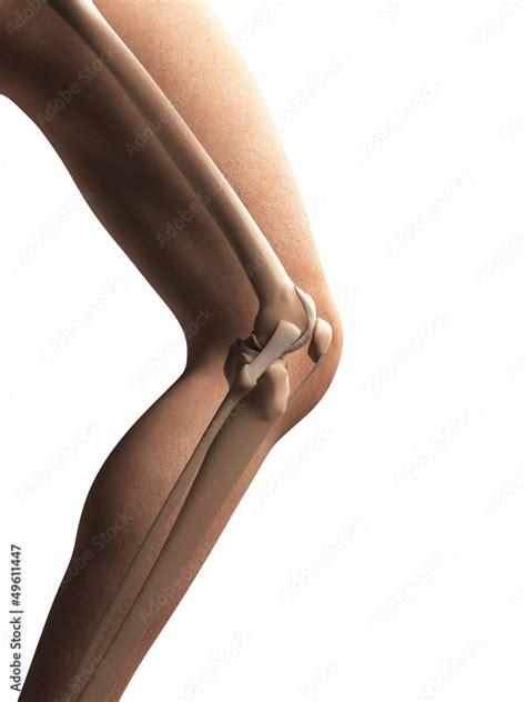 3d rendered illustration - anatomy of the knee Stock Illustration ...