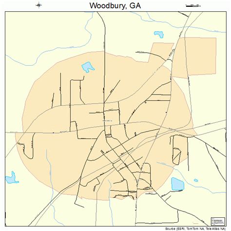 Woodbury Georgia Street Map 1383896