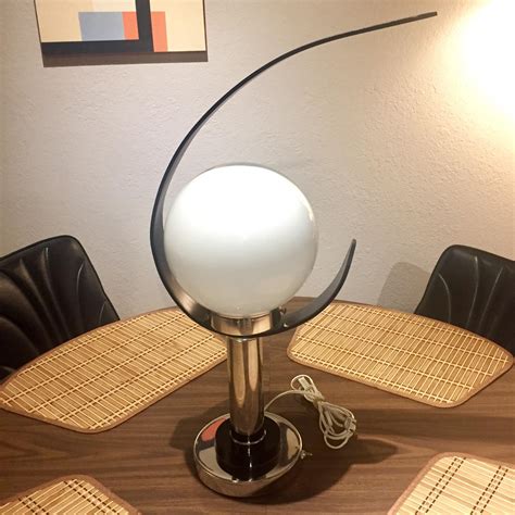 ID Help on Chrome & Painted Wood Globe Lamp? : r/Mid_Century