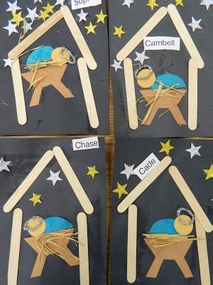 Popsicle stick Jesus in a Manger craft for kids | A Collection of Photos