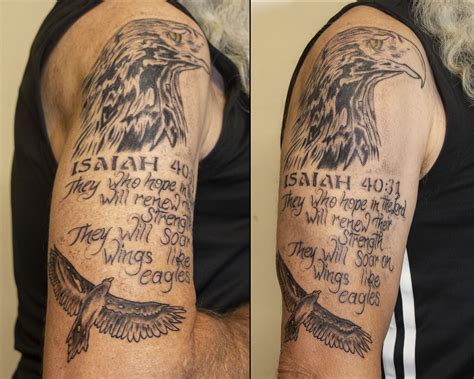 Isaiah 40:31 - on eagles' wings tattoo | Tattoos, Isaiah 40 31, Wings ...