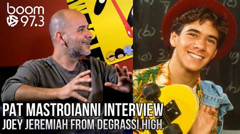 Joey Jeremiah from Degrassi High Pat Mastroianni Interview - boom 97.3 ...