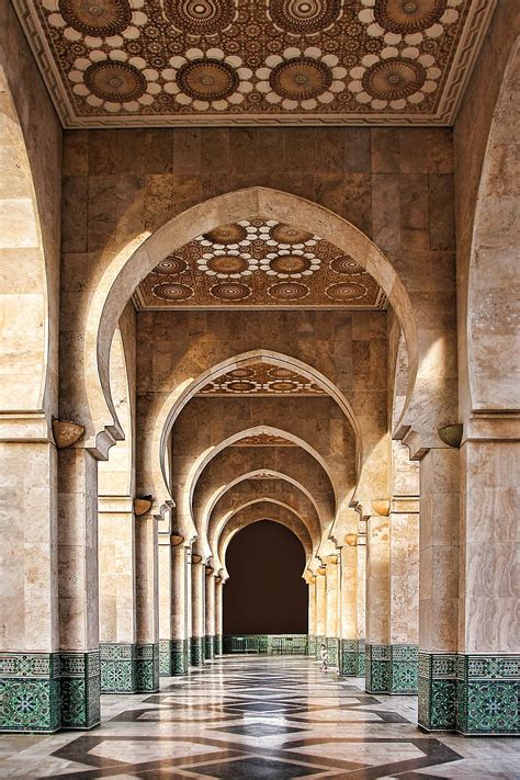 1366x768px | free download | HD wallpaper: gray concrete pillars, Morocco, Mosque, Building ...