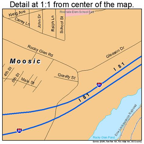Moosic Pennsylvania Street Map 4250880