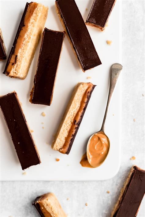 Healthy Peanut Butter Twix Bars (gluten free!) | Ambitious Kitchen