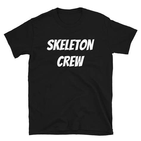 Skeleton Crew Black Short-Sleeve Unisex Halloween T-Shirt for Men and Women - House Elves Anonymous