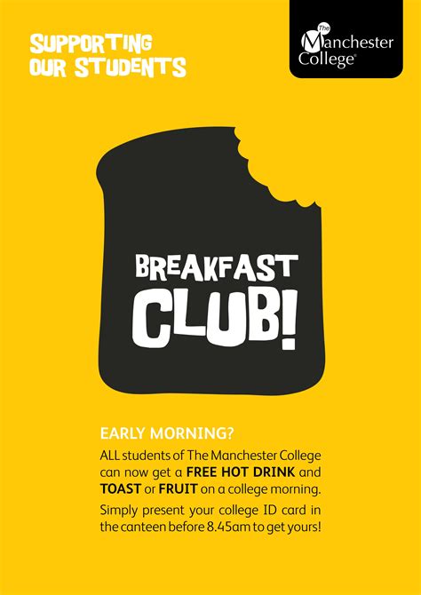 Breakfast Club poster. Part of a suite of posters for Student Support ...