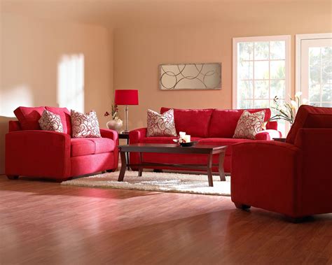 10+ Red Living Room Furniture Decorating Ideas