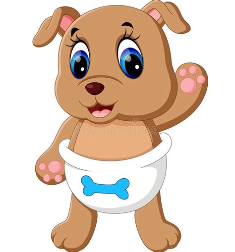 Cute baby dog cartoon stock vector. Illustration of character - 70354914