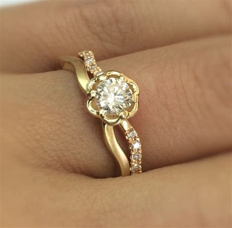 Engagement Ring Rose Ring Floral Ring Statement Ring | Etsy