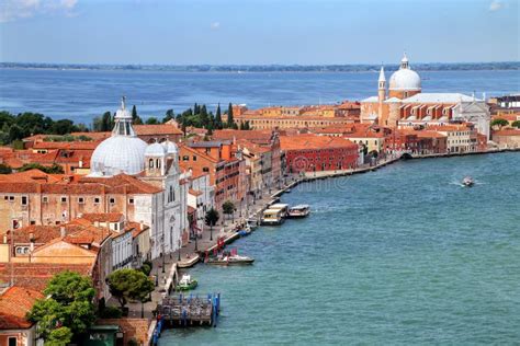 View of Giudecca Island in Venice, Italy Stock Image - Image of motorboat, destination: 137692177