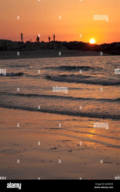 Sunset at Jumeirah Beach, Dubai, United Arab Emirates Stock Photo - Alamy