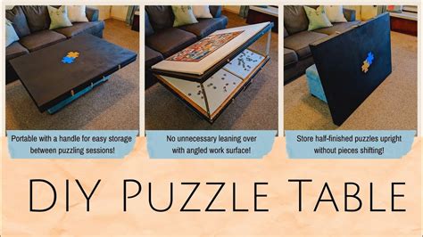 DIY JIGSAW PUZZLE TABLE | Full Tutorial for Portable, Inexpensive ...