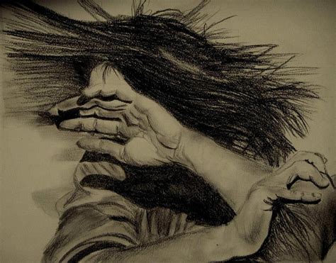 Women Abuse Drawing by Umme Kulsoom