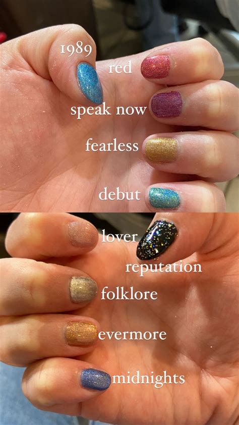 Eras Tour Nails in 2023 | Taylor swift nails, Taylor swift makeup ...