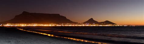 Night view of Cape Town free image download