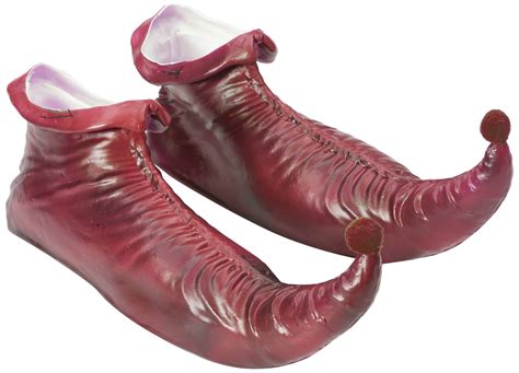 Men's Adult Costume Red Pointed Christmas Elf Shoes New! | eBay