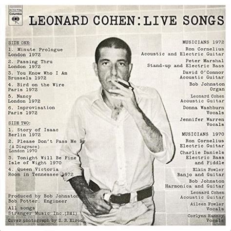 Leonard Cohen: Live Songs [LP] VINYL - Best Buy