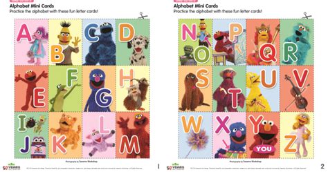 Free Printable Alphabet Cards from Sesame Street - Mama Likes This