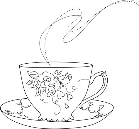 Free Coloring Pages and eBooks | Tea cup drawing, Tea cups, Teacup tattoo