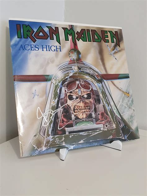 The most cherished item of my Iron Maiden collection: 1984 UK pressing of "Aces High", signed by ...