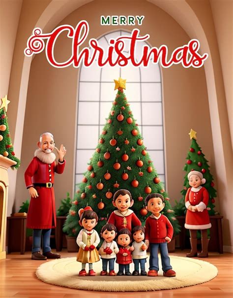 Premium PSD | Merry christmas family